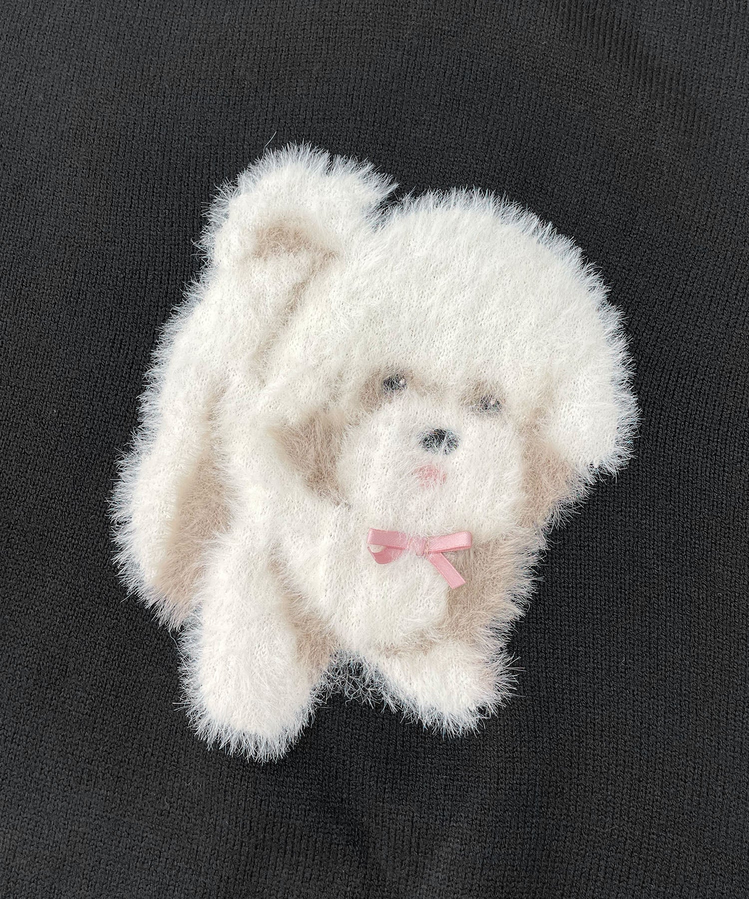 フューティアランド Futier Land ふわふわフェザードッグニットトップス （ネイビー） ネイビー