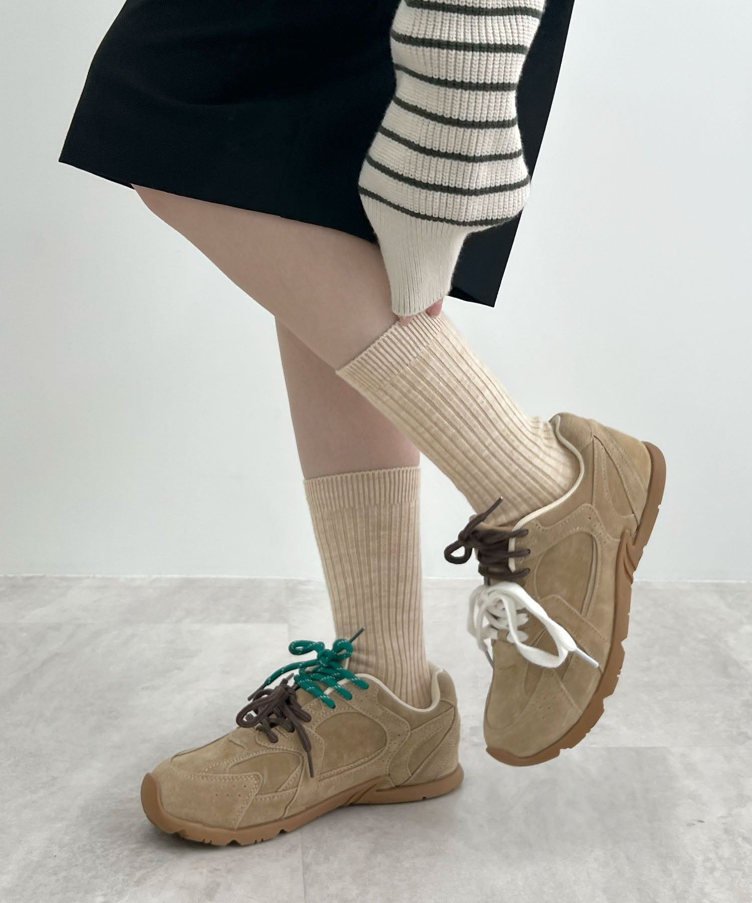 フューティアランド Futier Land 裏起毛ソックス （ベージュ） ベージュ