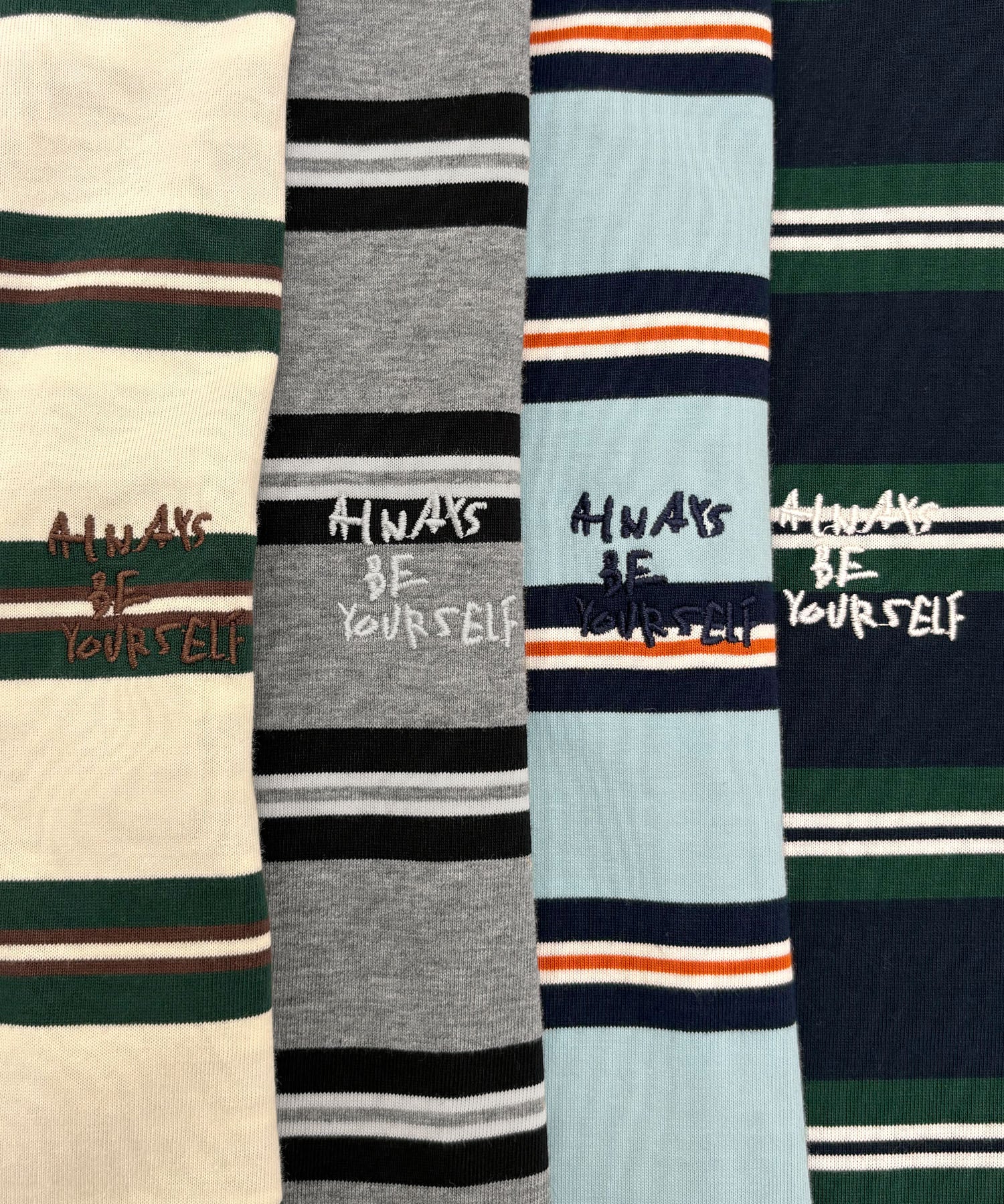 フューティアランド Futier Land ロゴ刺繍ボーダーロンT （ブルー） ブルー