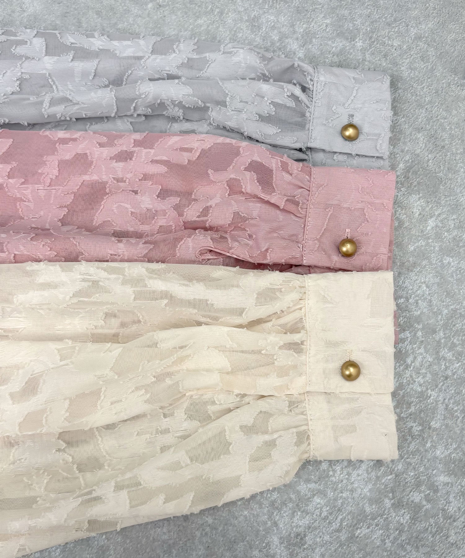 フューティアランド Futier Land ジャガードシアーブラウス （ピンク） ピンク