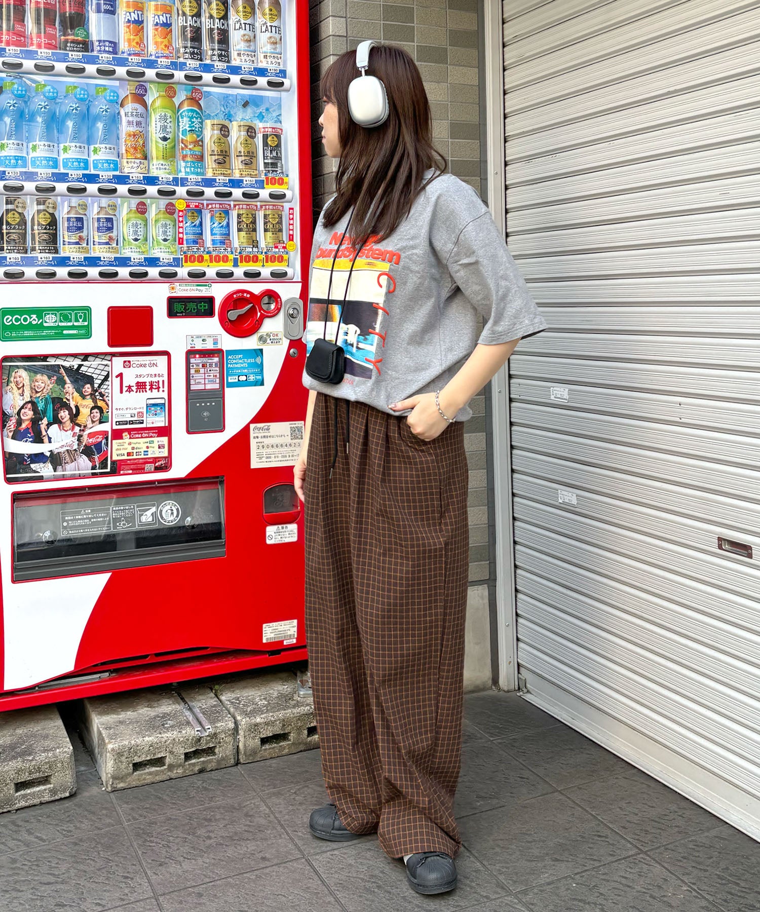 フューティアランド Futier Land チェックワイドイージーパンツ （ブラウン） ブラウン