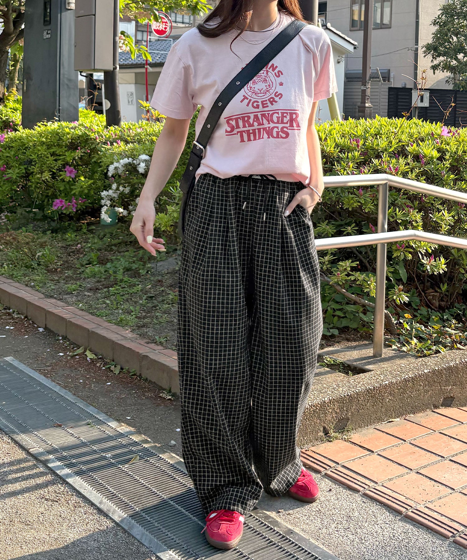 フューティアランド Futier Land チェックワイドイージーパンツ （ブラック） ブラック