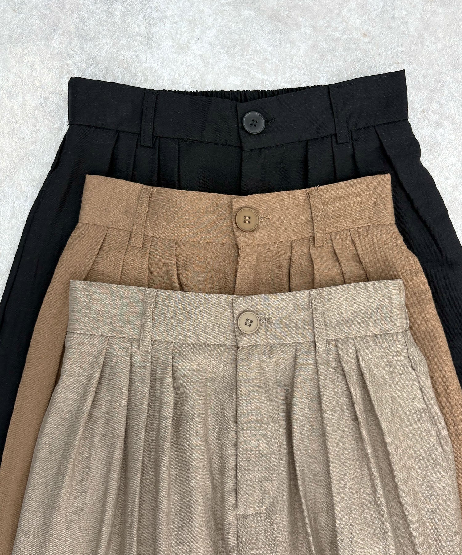フューティアランド Futier Land 麻ワイドパンツ （ブラック） ブラック