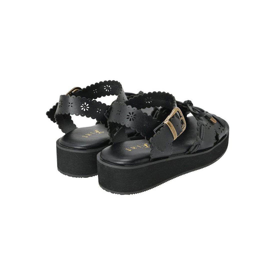 フィント F i.n.t レース風カットワーク厚底サンダル （OFF WHITE） OFF WHITE