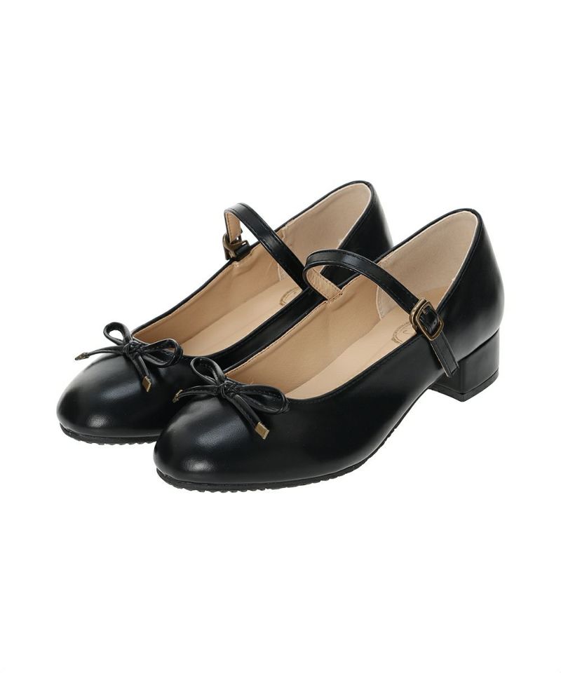 フィント F i.n.t 【サイズ展開あり】ストラップ付きリボンバレエシューズ （BLACK） BLACK