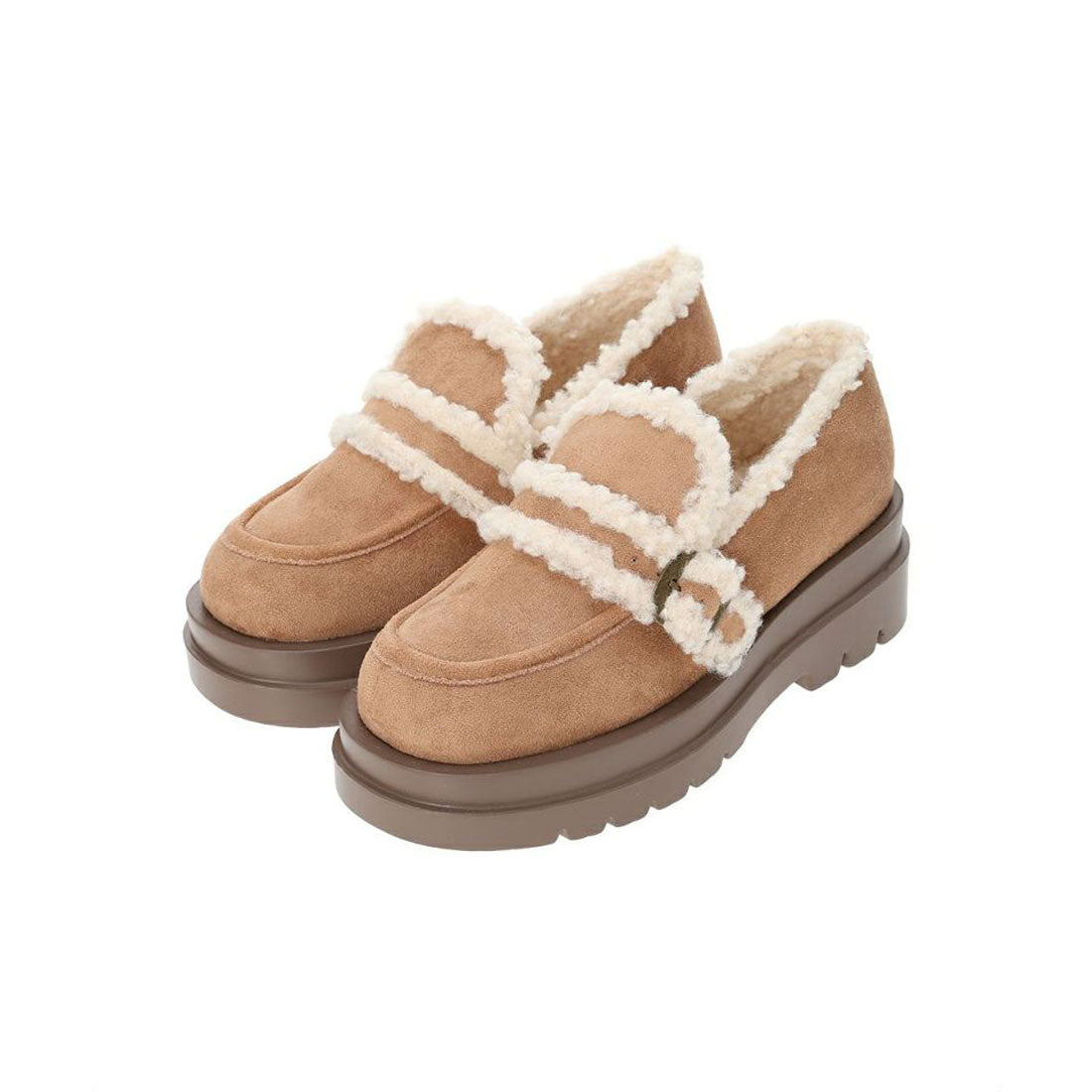 フィント F i.n.t ベルト使いフェイクムートンシューズ （BEIGE） BEIGE