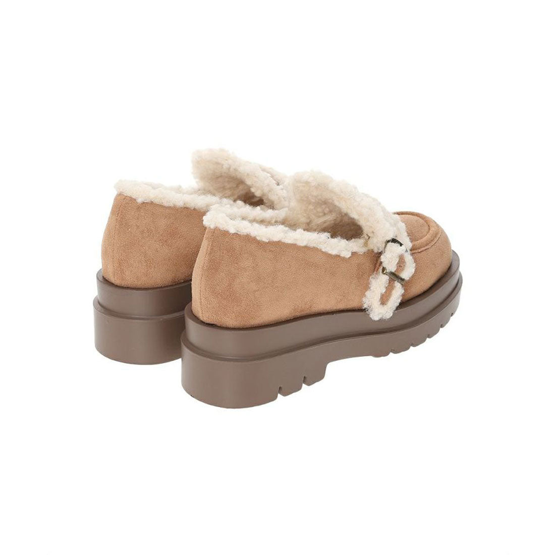 フィント F i.n.t ベルト使いフェイクムートンシューズ （BEIGE） BEIGE