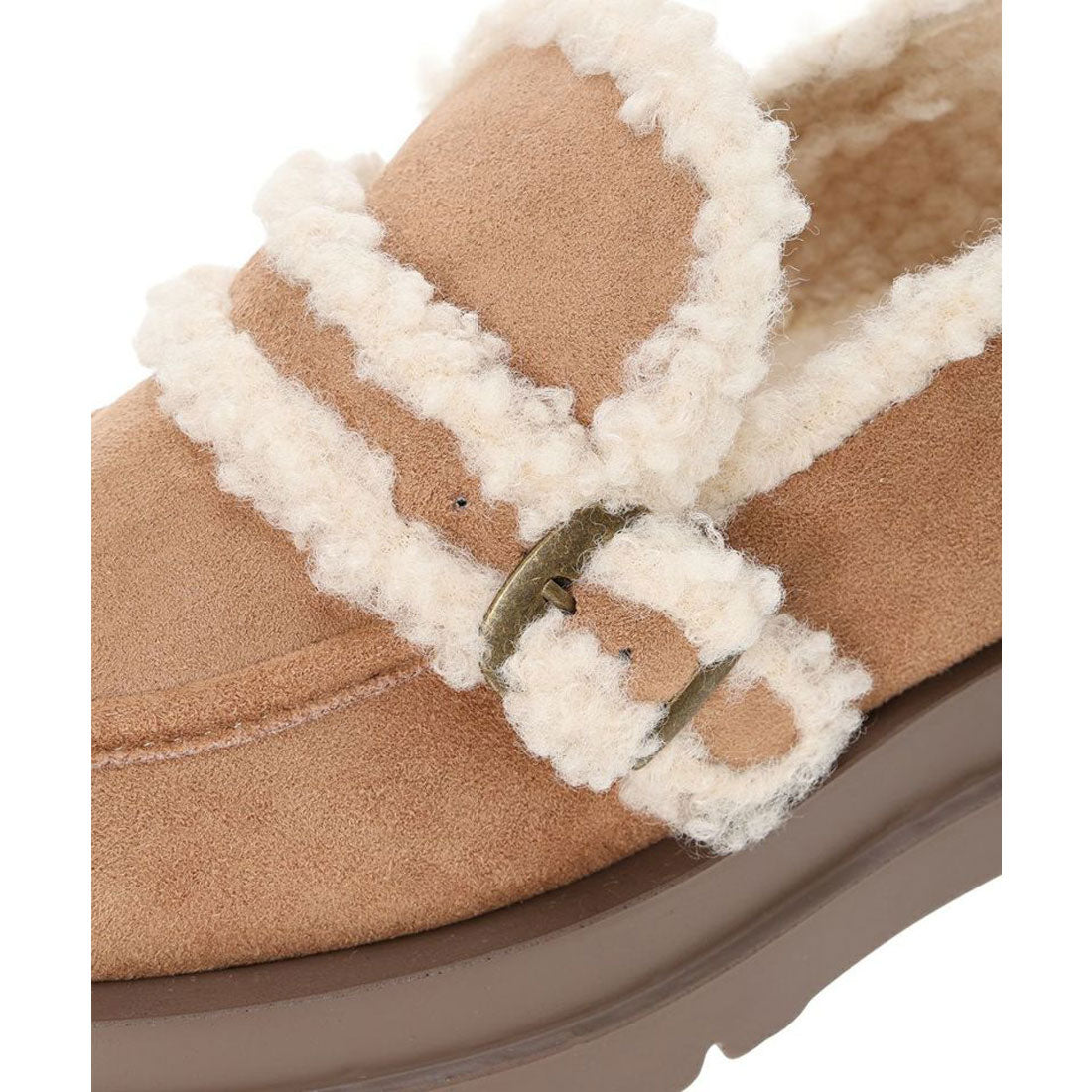 フィント F i.n.t ベルト使いフェイクムートンシューズ （BEIGE） BEIGE