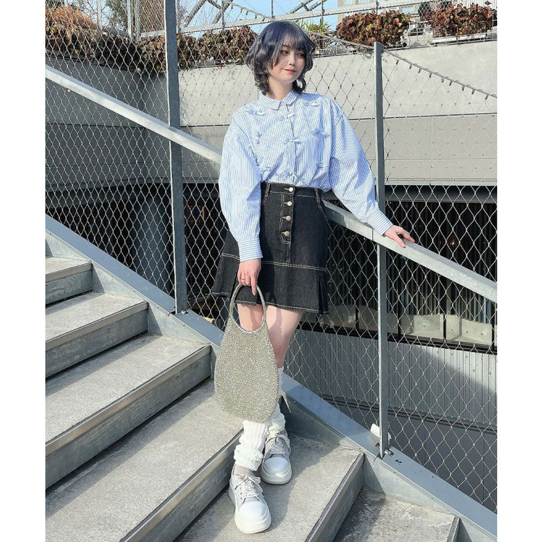 F i.n.t Logo Ribbon Platform Sneakers Pink Label