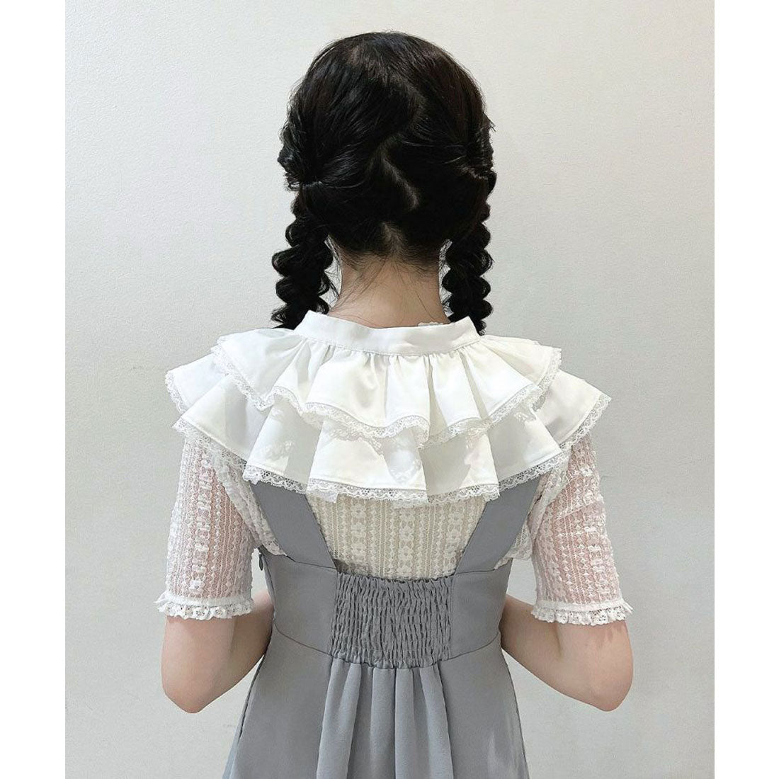フィント F i.n.t ダブルタックフリルつけ衿【洗える】 （OFF WHITE） OFF WHITE