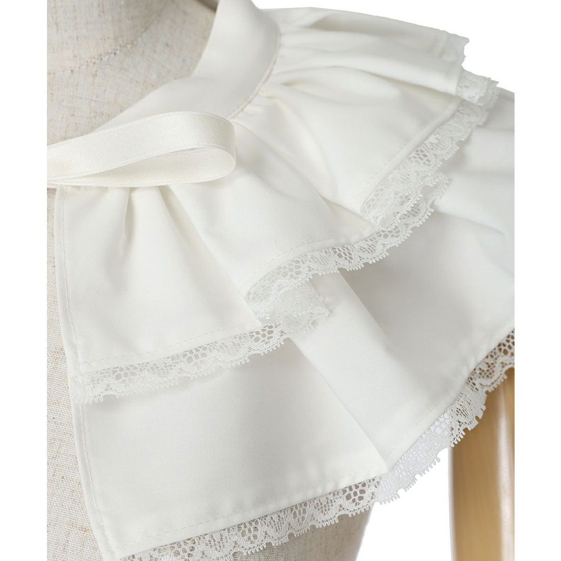 フィント F i.n.t ダブルタックフリルつけ衿【洗える】 （OFF WHITE） OFF WHITE