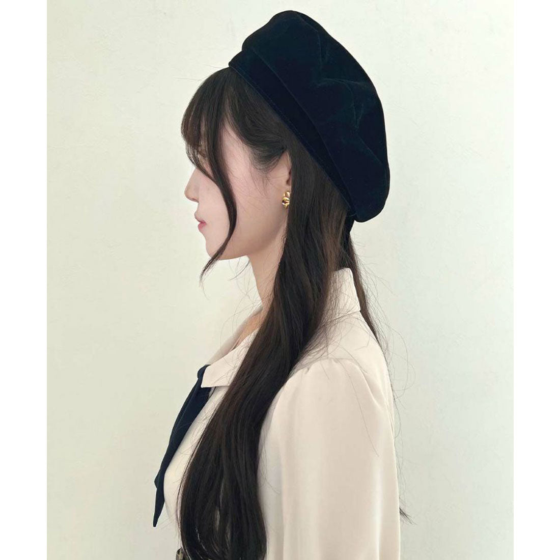 フィント F i.n.t 別珍リボンベレー帽 （BLACK） BLACK