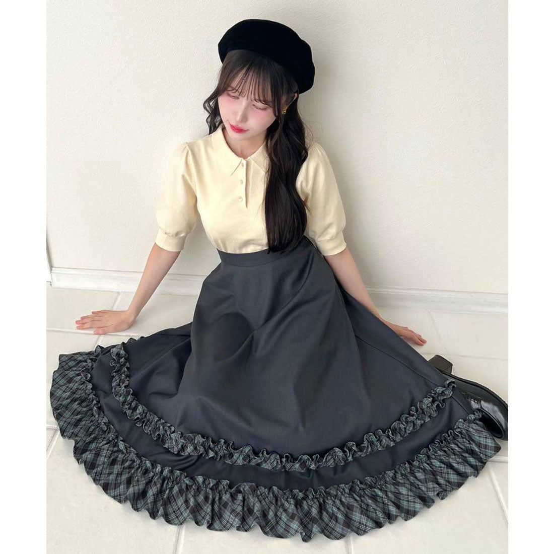 フィント F i.n.t 別珍リボンベレー帽 （BLACK） BLACK