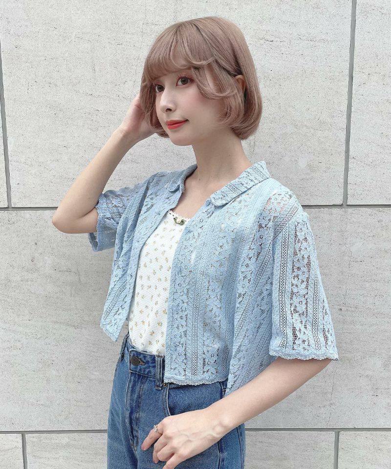 フィント F i.n.t ローズモチーフ付き小花柄タンクトップ【洗える】 （YELLOW） YELLOW
