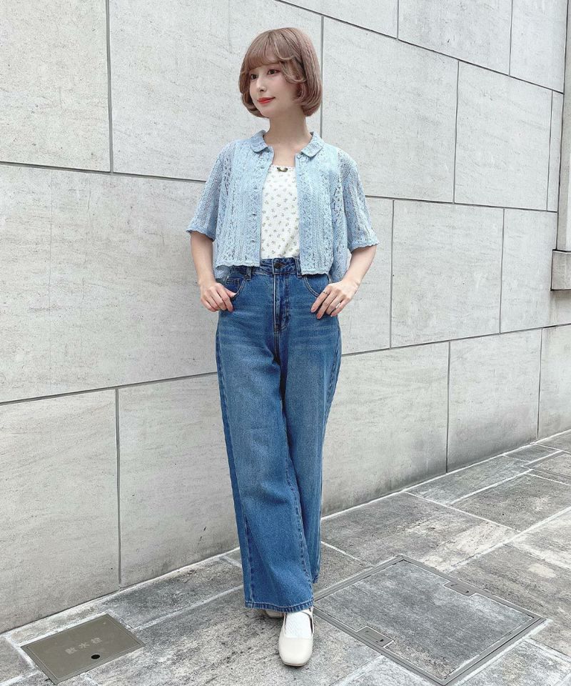 フィント F i.n.t ローズモチーフ付き小花柄タンクトップ【洗える】 （YELLOW） YELLOW