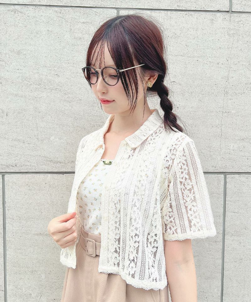 フィント F i.n.t ローズモチーフ付き小花柄タンクトップ【洗える】 （YELLOW） YELLOW