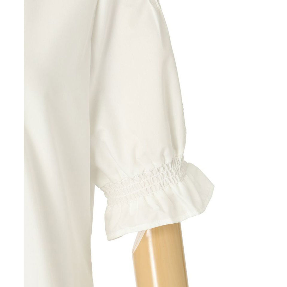 フィント F i.n.t レースピンタック使い半袖ブラウス【洗える】 （L/BEIGE） L/BEIGE