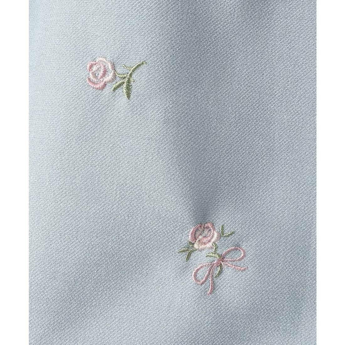 フィント F i.n.t 【洗える】小花刺繍ショートシャツジャケット （BLUE GRAY） BLUE GRAY