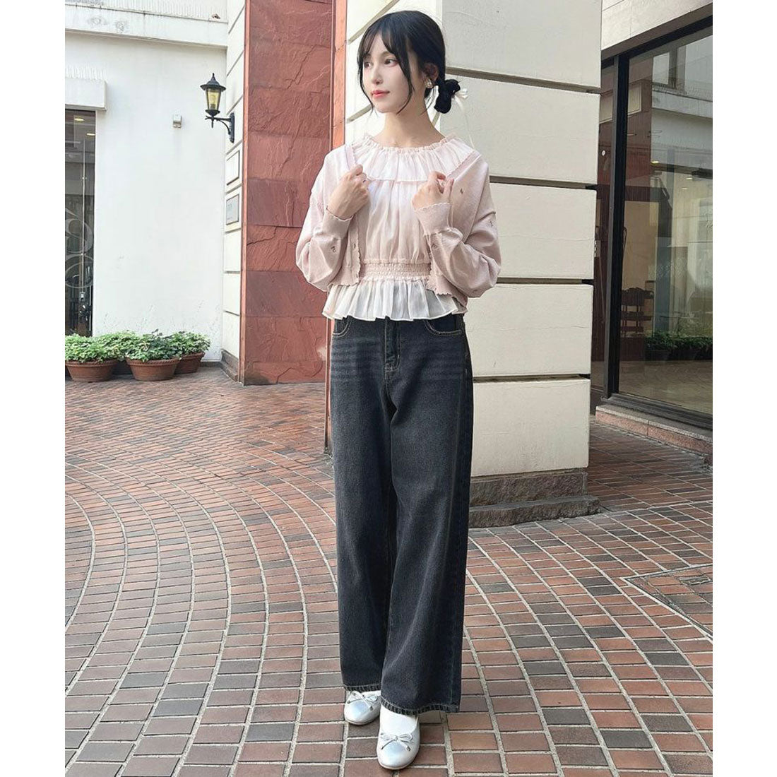 フィント F i.n.t 【UV 加工/洗える/洗濯機洗い可】小花総刺繍UVニットカーディガン （IVORY） PINK BEIGE