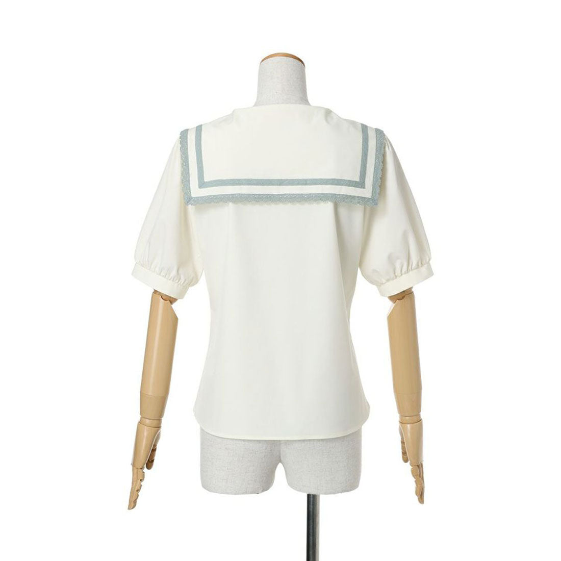 フィント F i.n.t 【洗える】レースライン使いセーラーブラウス （OFF WHITE） OFF WHITE