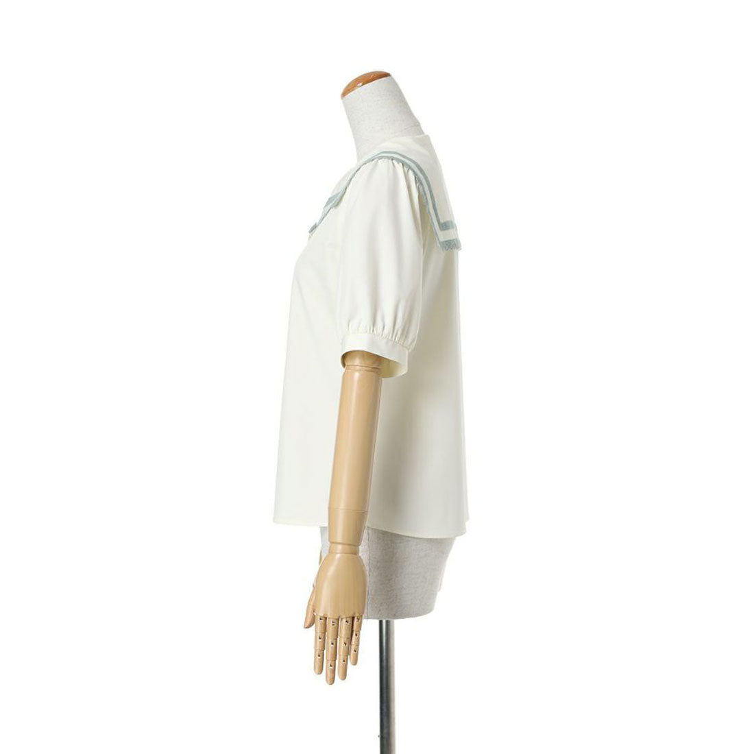 フィント F i.n.t 【洗える】レースライン使いセーラーブラウス （OFF WHITE） OFF WHITE