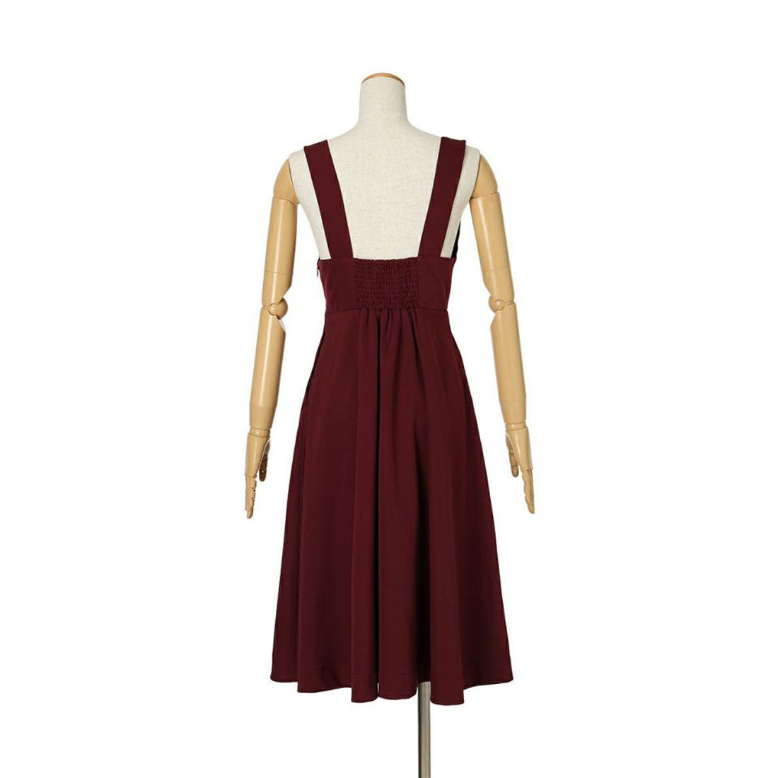 フィント F i.n.t チェーンビット使いディープVネックジャンパースカート （BORDEAUX） BORDEAUX