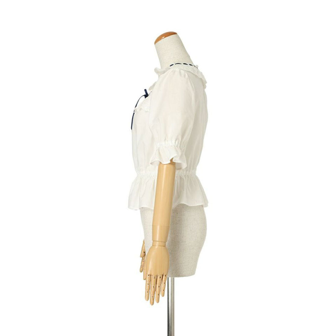 フィント F i.n.t 【洗える】コットンレース使いはしごリボンブラウス （OFF WHITE） OFF WHITE