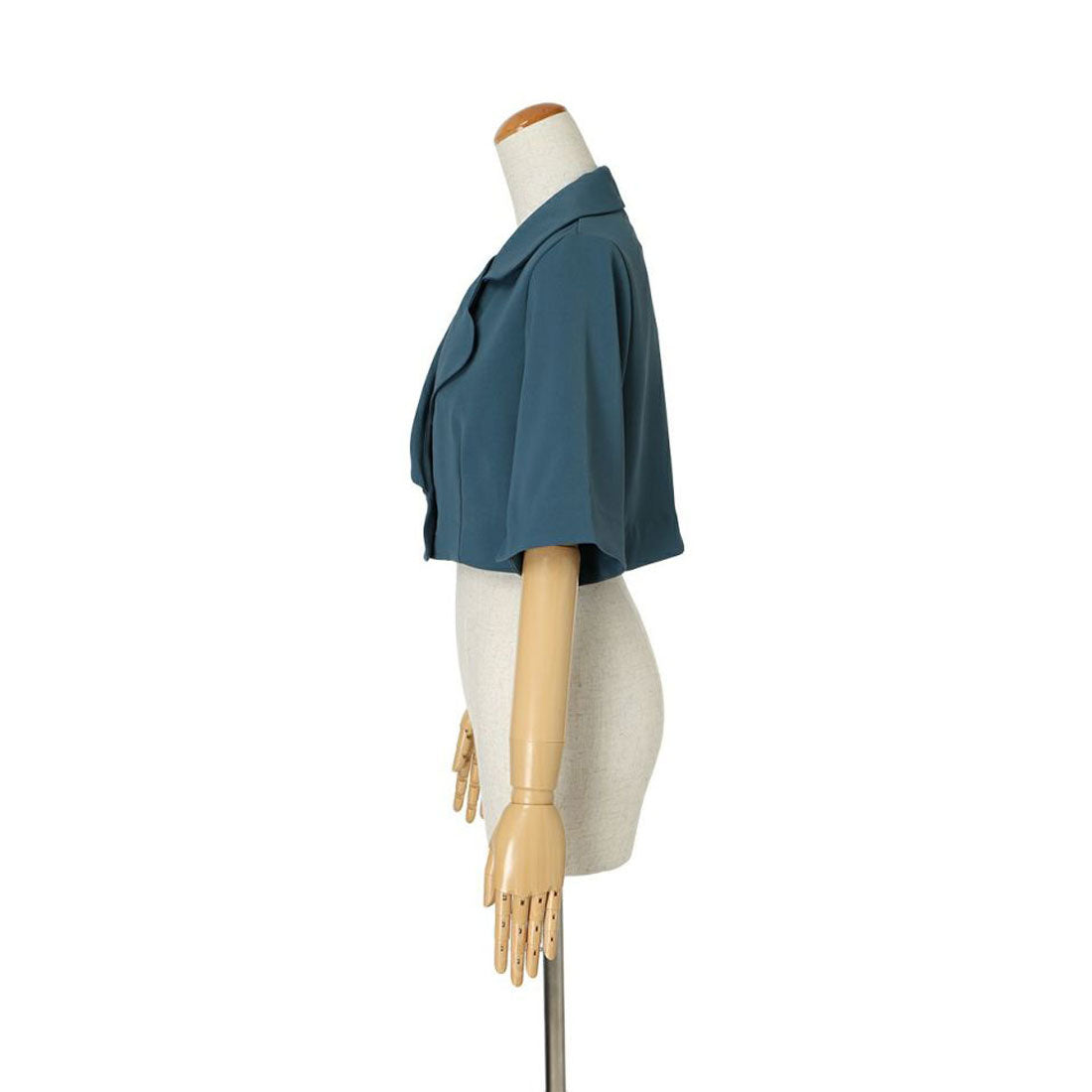 フィント F i.n.t 【洗える・セットアップ】ハートラペルケープスリーブジャケット （MOCHABROWN） MOCHABROWN