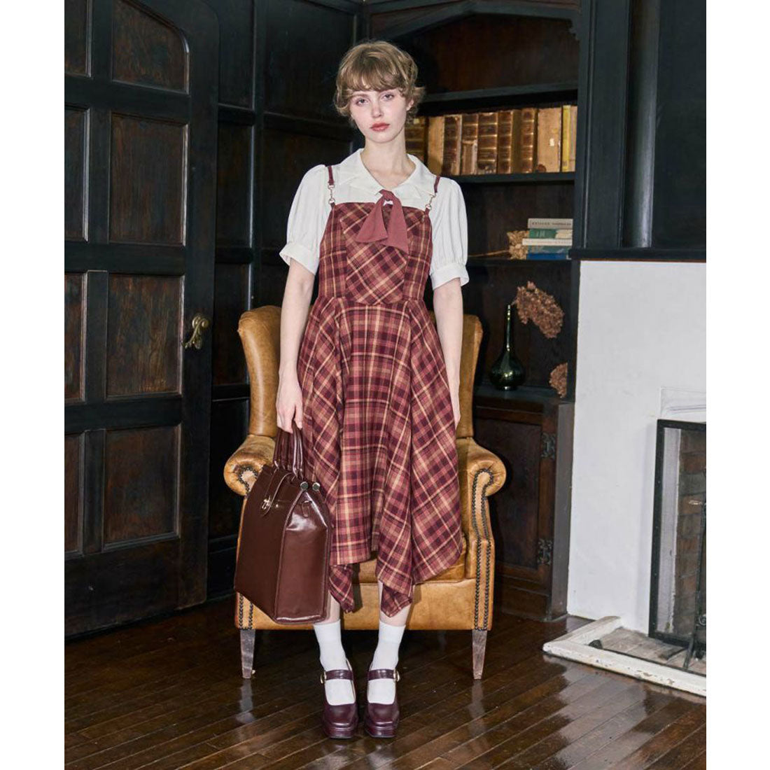 フィント F i.n.t ビット使いランダムヘムチェックキャミワンピース （BOR×BE） BOR×BE