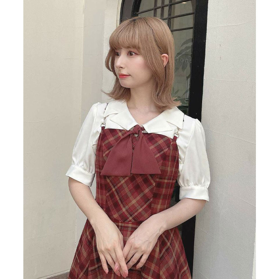 フィント F i.n.t ビット使いランダムヘムチェックキャミワンピース （BOR×BE） BOR×BE
