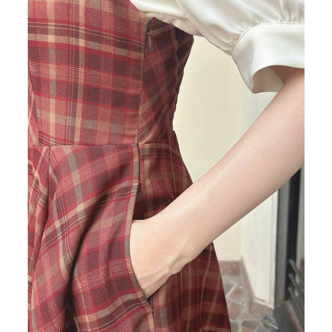 フィント F i.n.t ビット使いランダムヘムチェックキャミワンピース （BOR×BE） BOR×BE