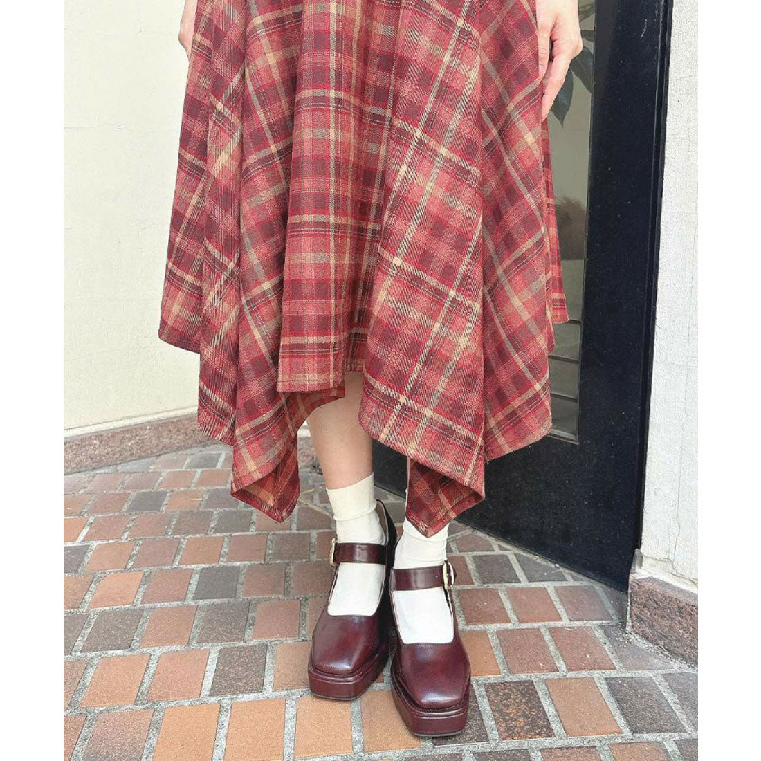 フィント F i.n.t ビット使いランダムヘムチェックキャミワンピース （BOR×BE） BOR×BE