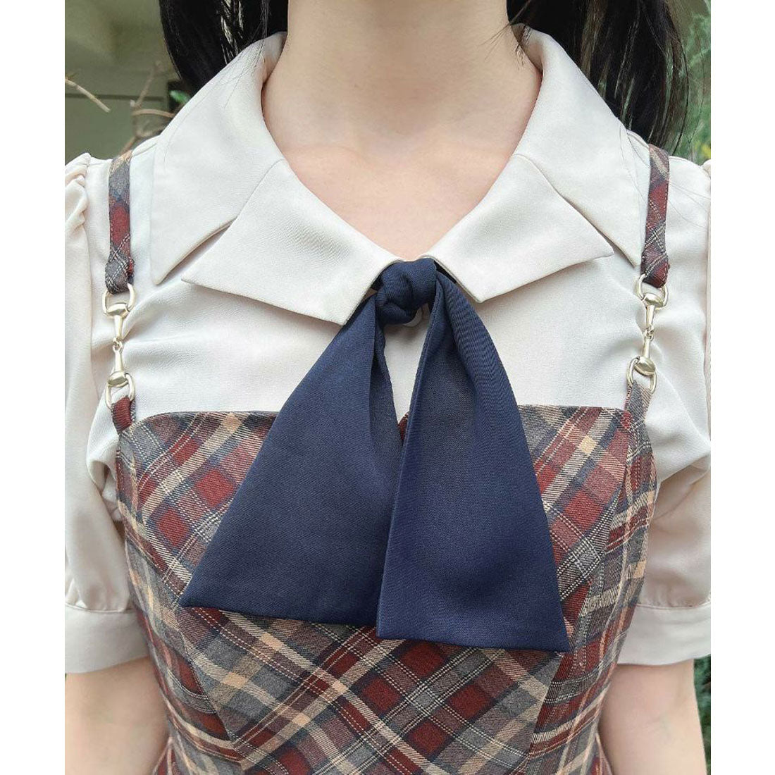 フィント F i.n.t 【洗える】スカーフタイ付き変形衿ブラウス （L/BEIGE） L/BEIGE