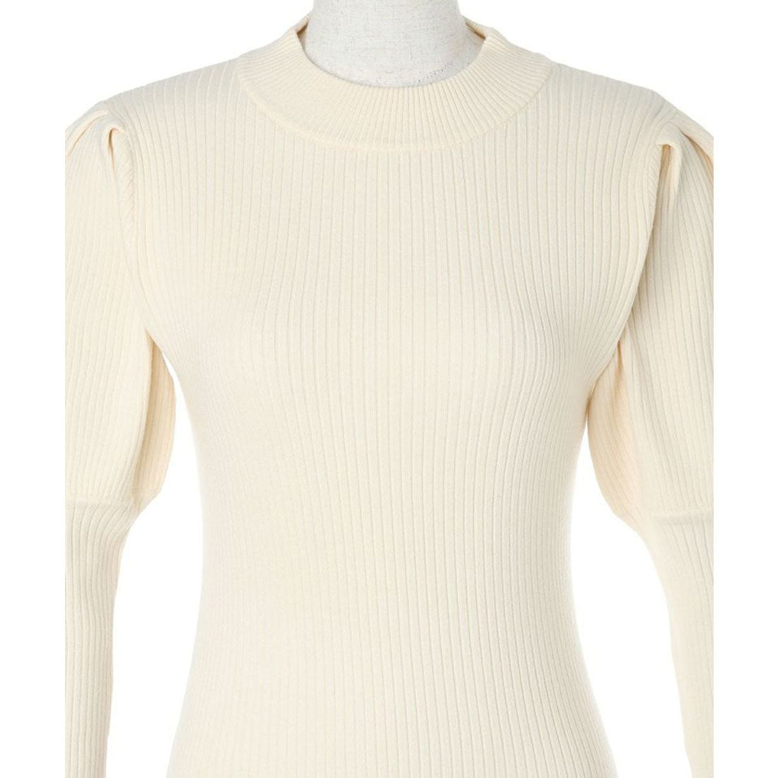 フィント F i.n.t 【洗える】袖口レースアップリブニットプルオーバー （OFF WHITE） OFF WHITE