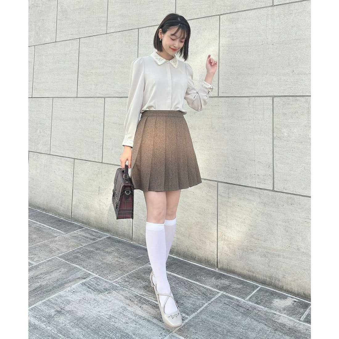 フィント F i.n.t 【洗える・2WAY】バックリボン2wayエプロンジャンパースカート （BROWN） BROWN