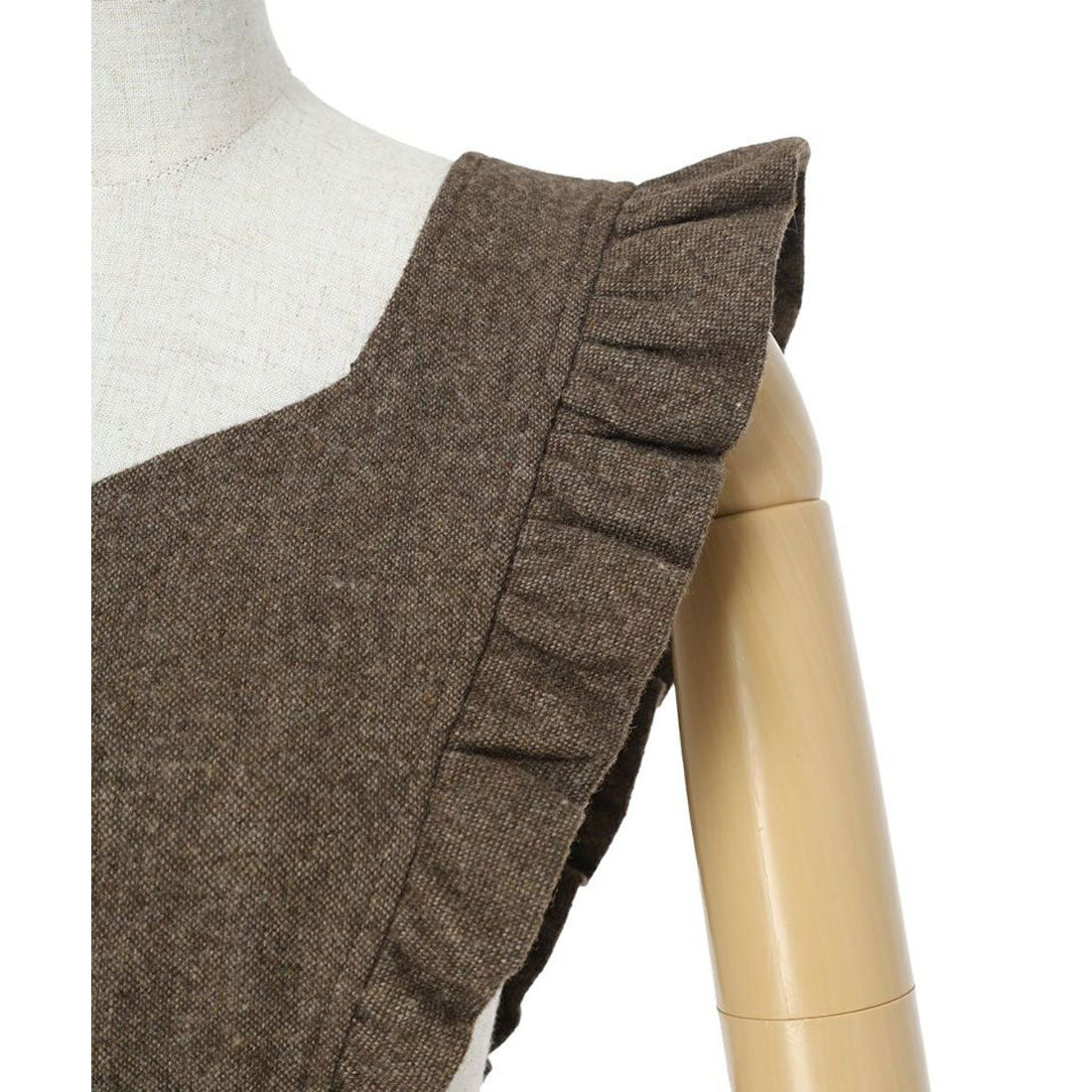 フィント F i.n.t 【洗える・2WAY】バックリボン2wayエプロンジャンパースカート （BROWN） BROWN
