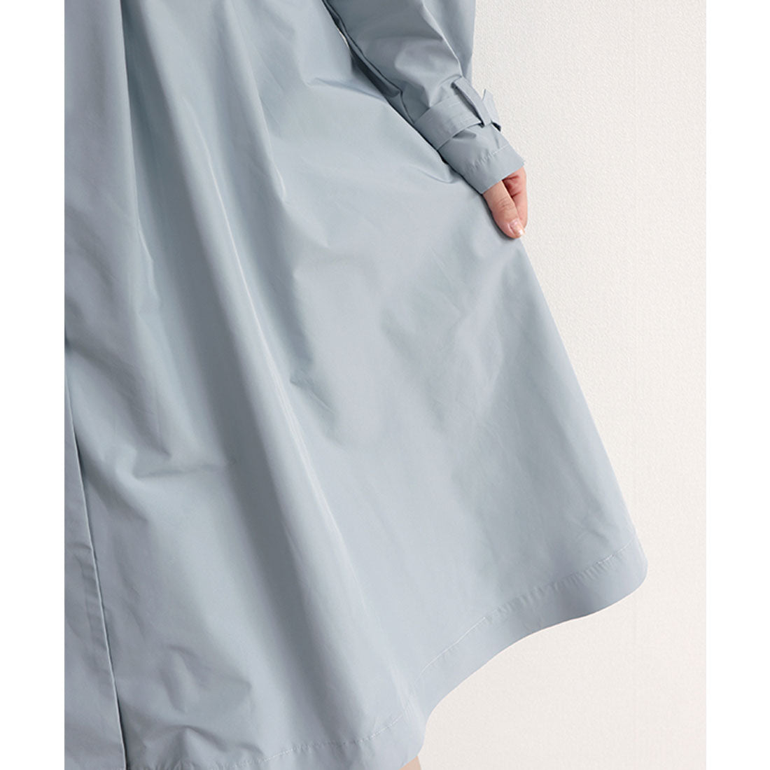フィント F i.n.t べっ甲バックルベルトレインコート （L/BLUE） L/BLUE