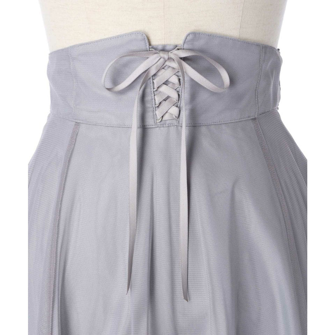 フィント F i.n.t フロントレースアップチュールフレアースカート【洗える】