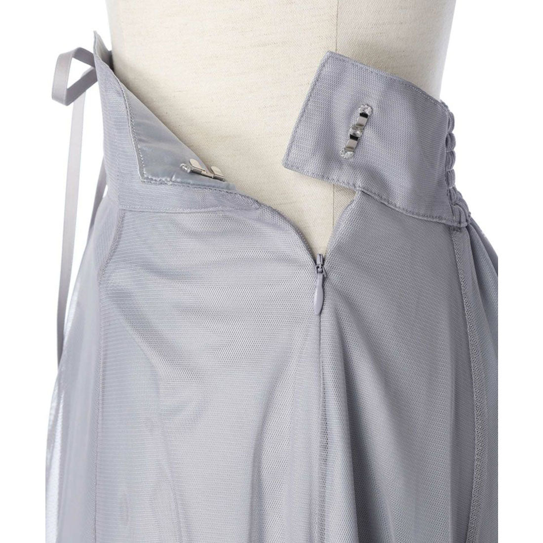 フィント F i.n.t フロントレースアップチュールフレアースカート【洗える】