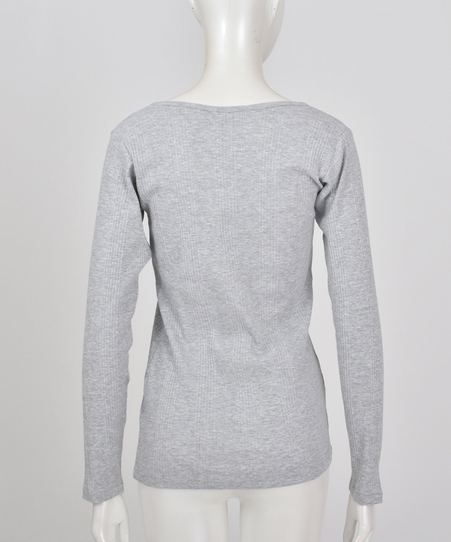 フェルトマリエッタ Felt Maglietta ランダムリブヘンリーネックロングTシャツ （ミックスグレー） ミックスグレー