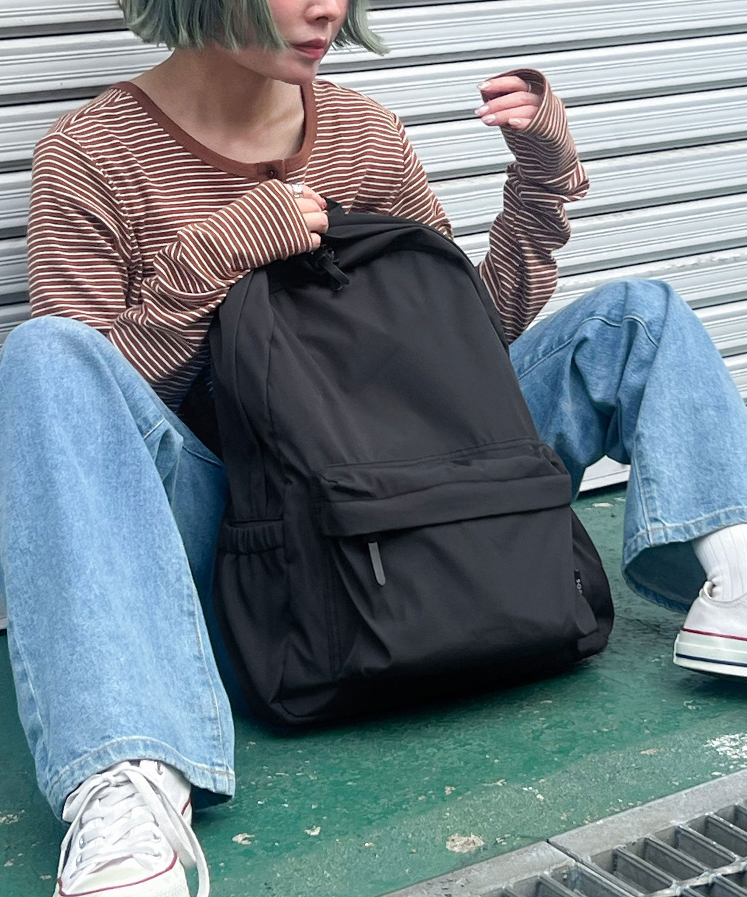 ファッションレター Fashion Letter 撥水加工 マザーズバッグリュック （ブラック） ブラック