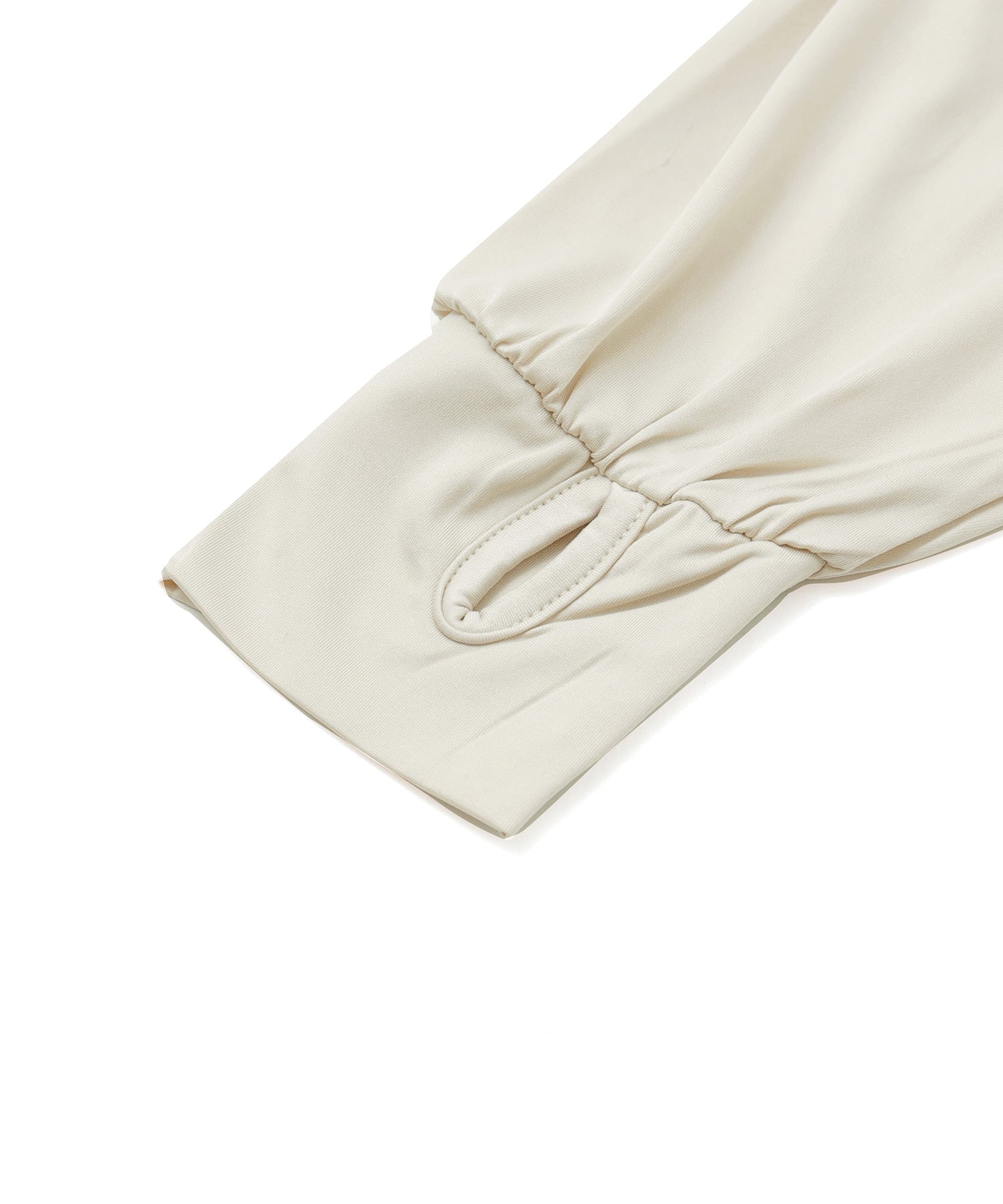 ファッションレター Fashion Letter UPF50+ 接触冷感 指穴付き クロップド丈ラッシュガードパーカー （ベージュ） ベージュ