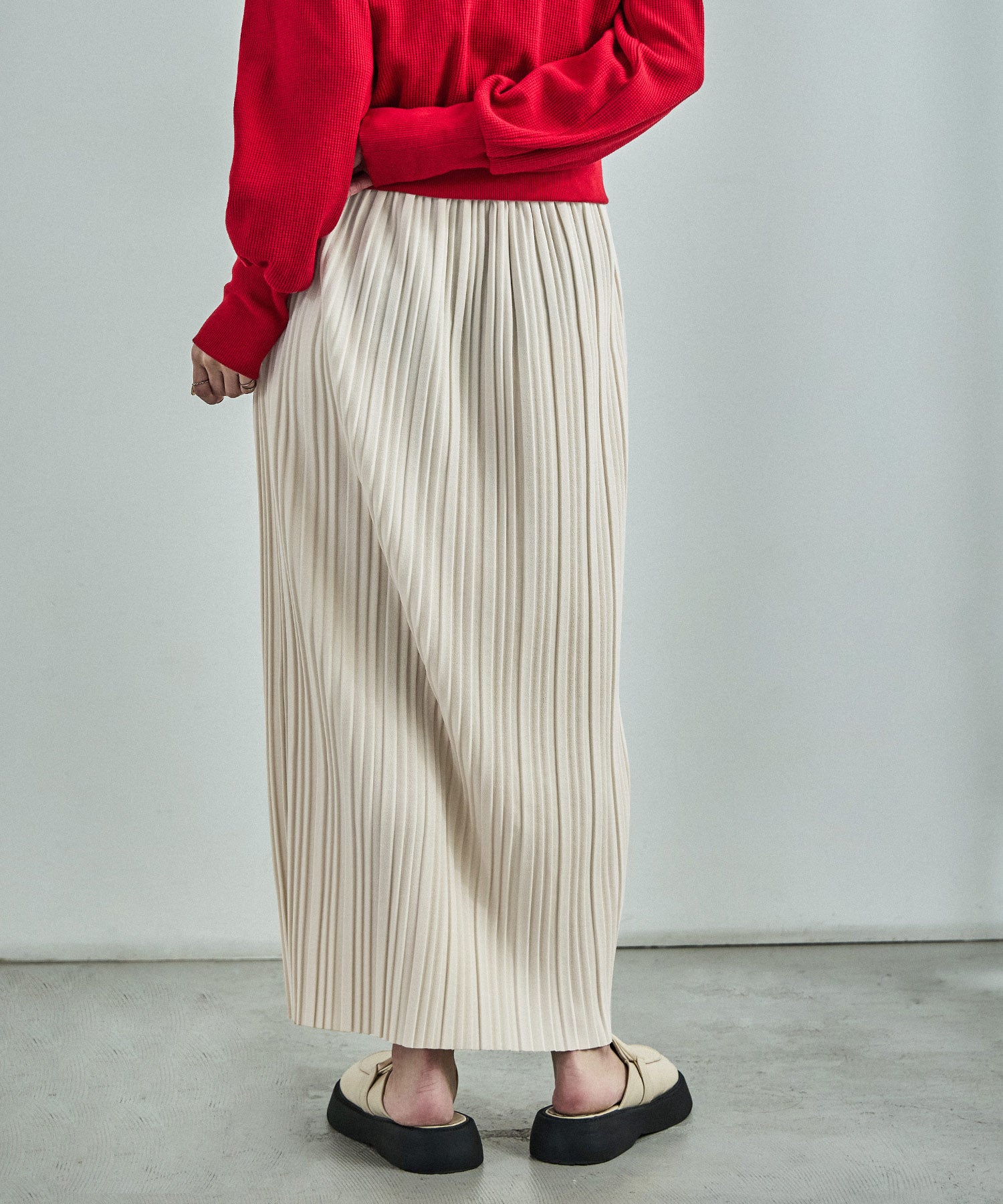 ファッションレター Fashion Letter プリーツロングスカート （アイボリー） アイボリー