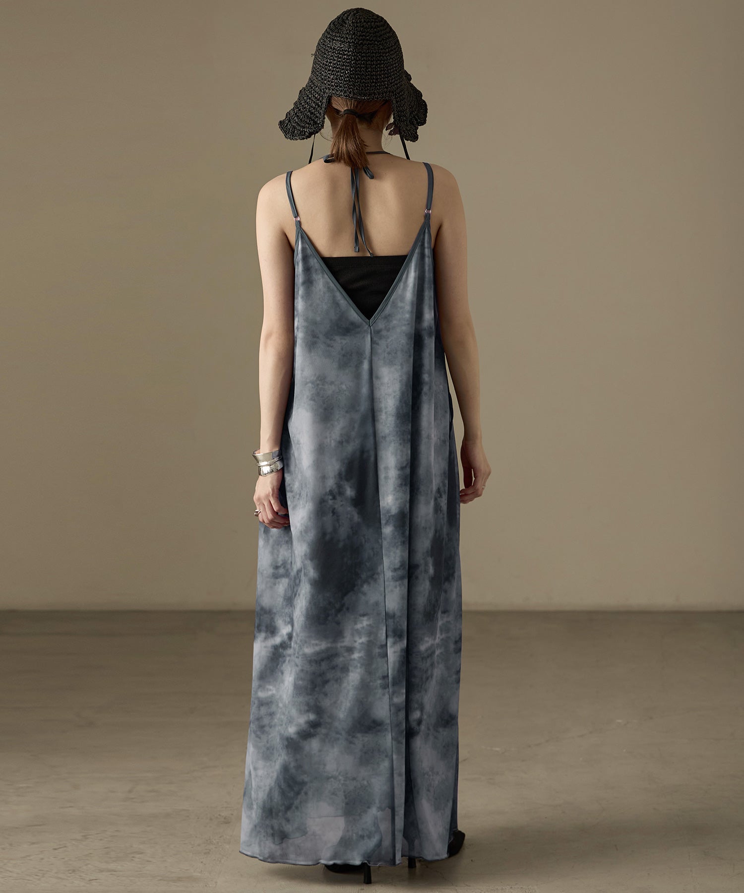 ファッションレター Fashion Letter パワーネット 2wayマーブル柄キャミワンピース （ブルー） ブルー