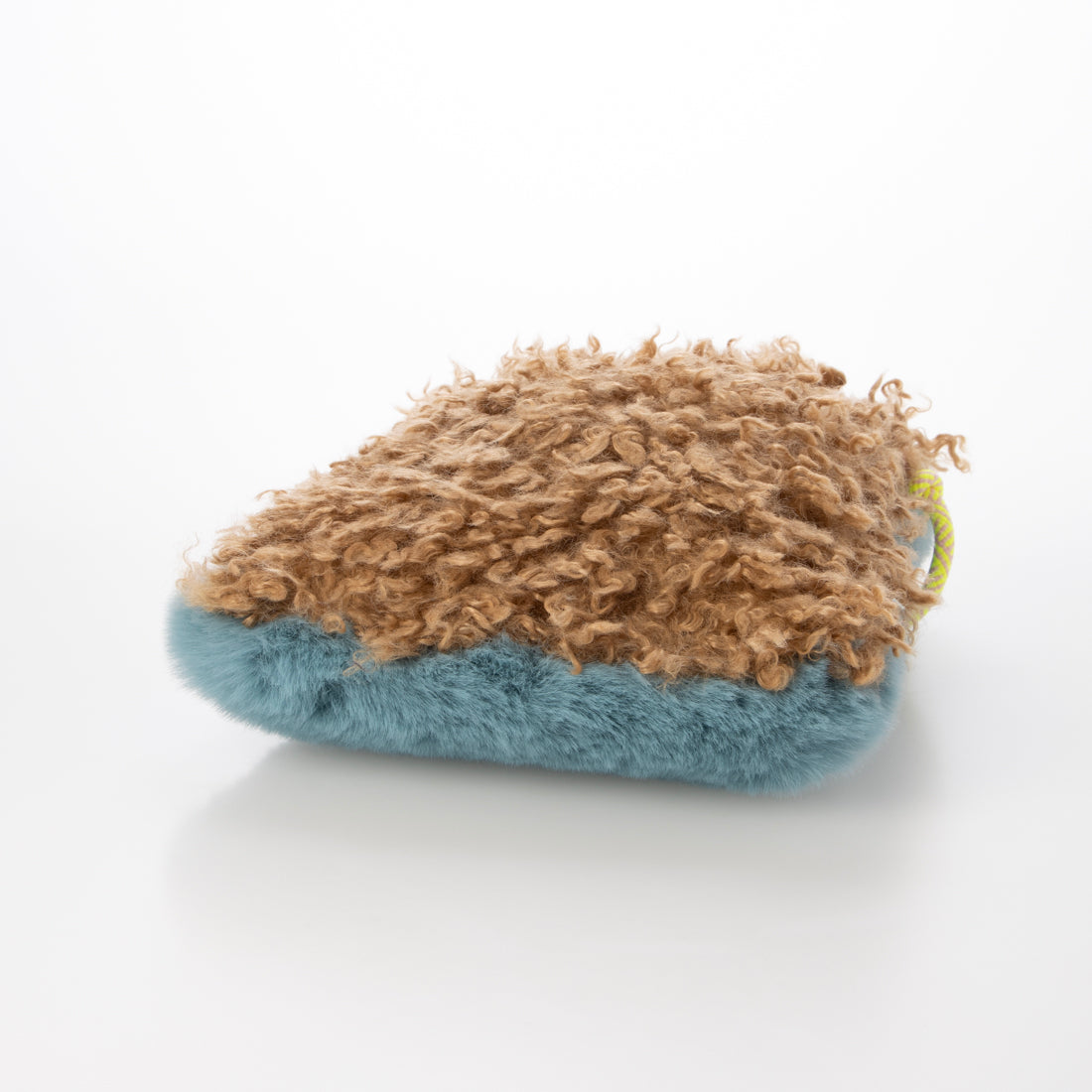 フェイクファースマホポシェット ショルダーバッグ レッキス風×ラム風 （サックスブルー） サックスブルー