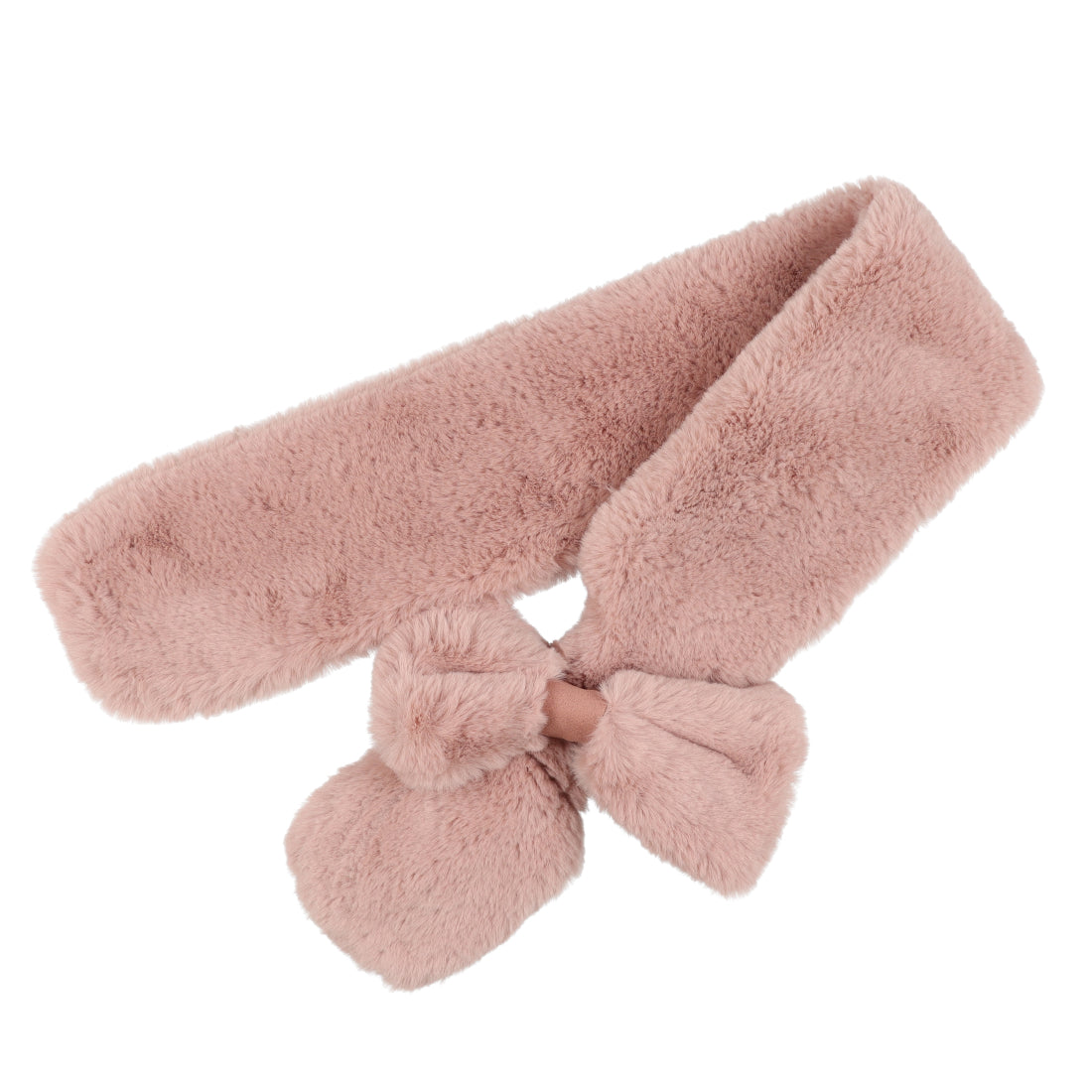 ファビオラフォーファー Faviora faux fur フェイクファーマフラー リボン （ピンク） ピンク