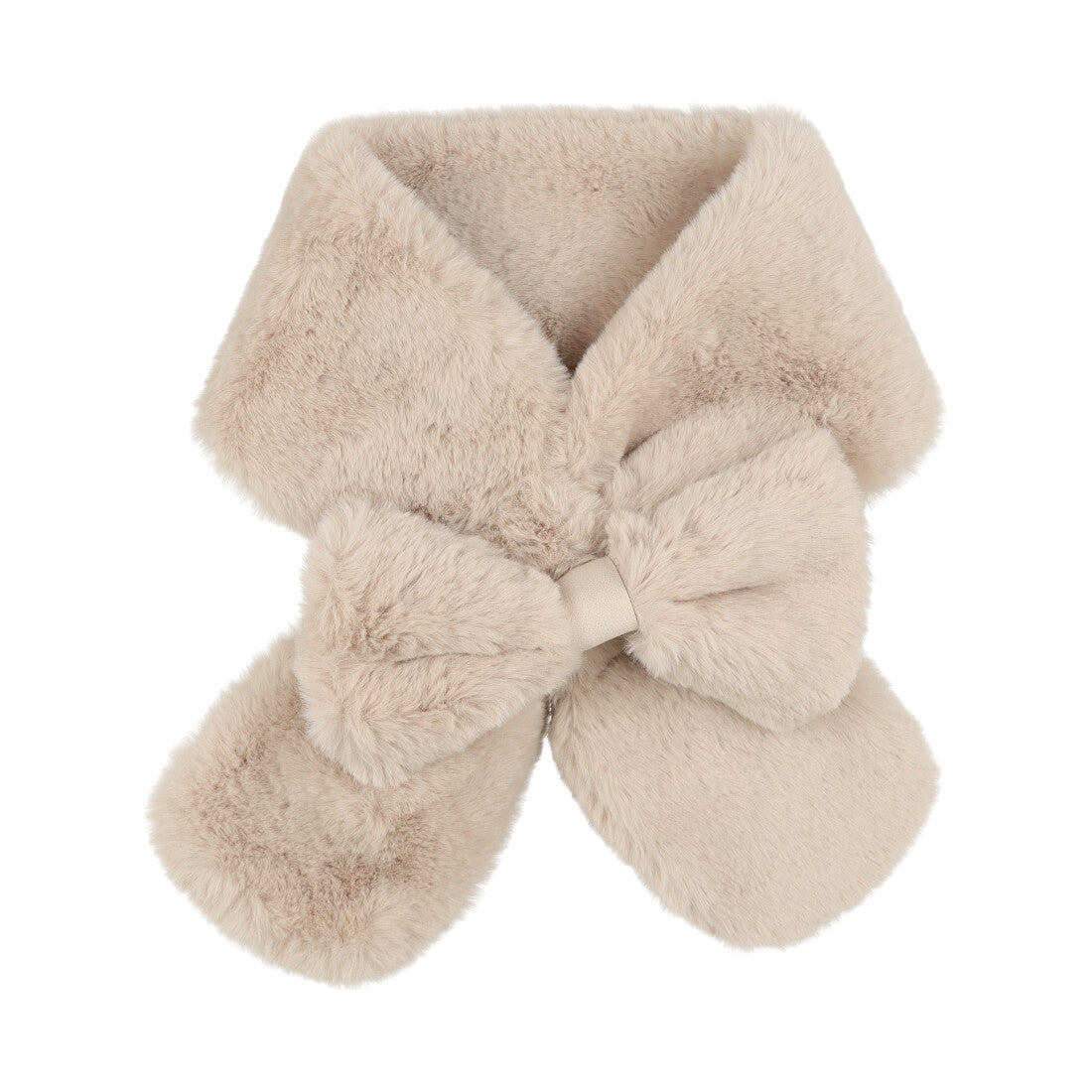 ファビオラフォーファー Faviora faux fur フェイクファーマフラー リボン （ベージュ） ベージュ