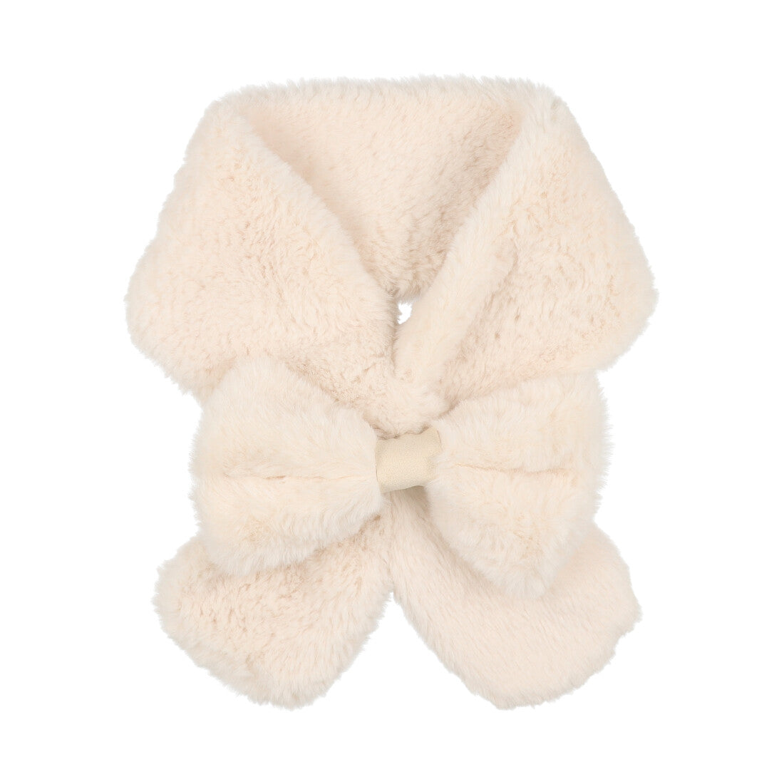 ファビオラフォーファー Faviora faux fur フェイクファーマフラー リボン （ホワイト） ホワイト