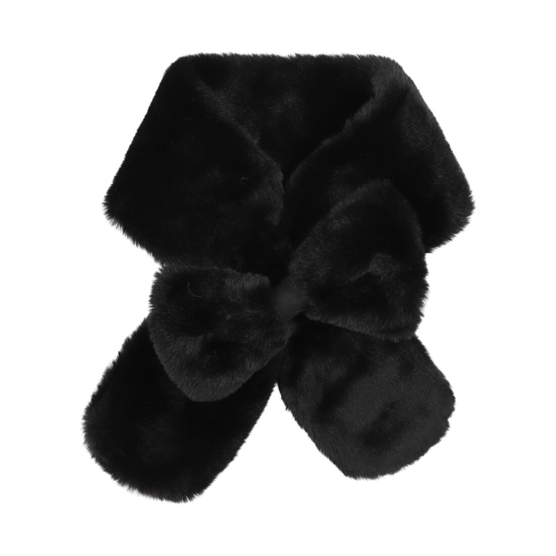 ファビオラフォーファー Faviora faux fur フェイクファーマフラー リボン （ブラック） ブラック