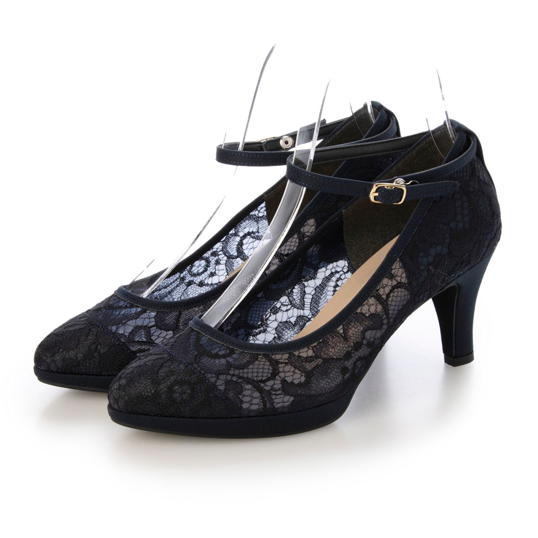Feeling of Yui Ankle Strap Lace Pumps